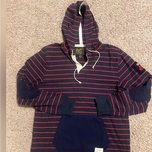 Rugby Ralph Lauren Navy and Red Striped Hoodie